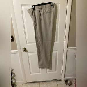 3/$12 Sale Saddlebred Mens Pleated Dress Pants Sz 36 x 34 Khaki Cuffed EUC
